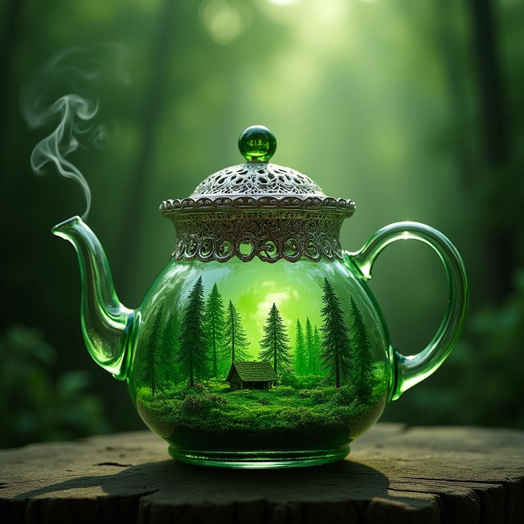 Green View In Teapot