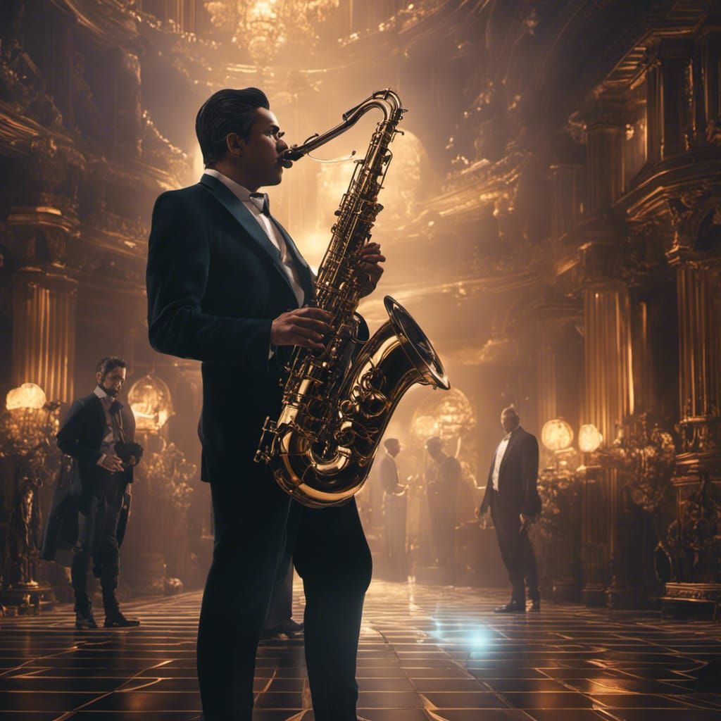 Man Playing a Saxophone AI Generated Artwork NightCafe Creator