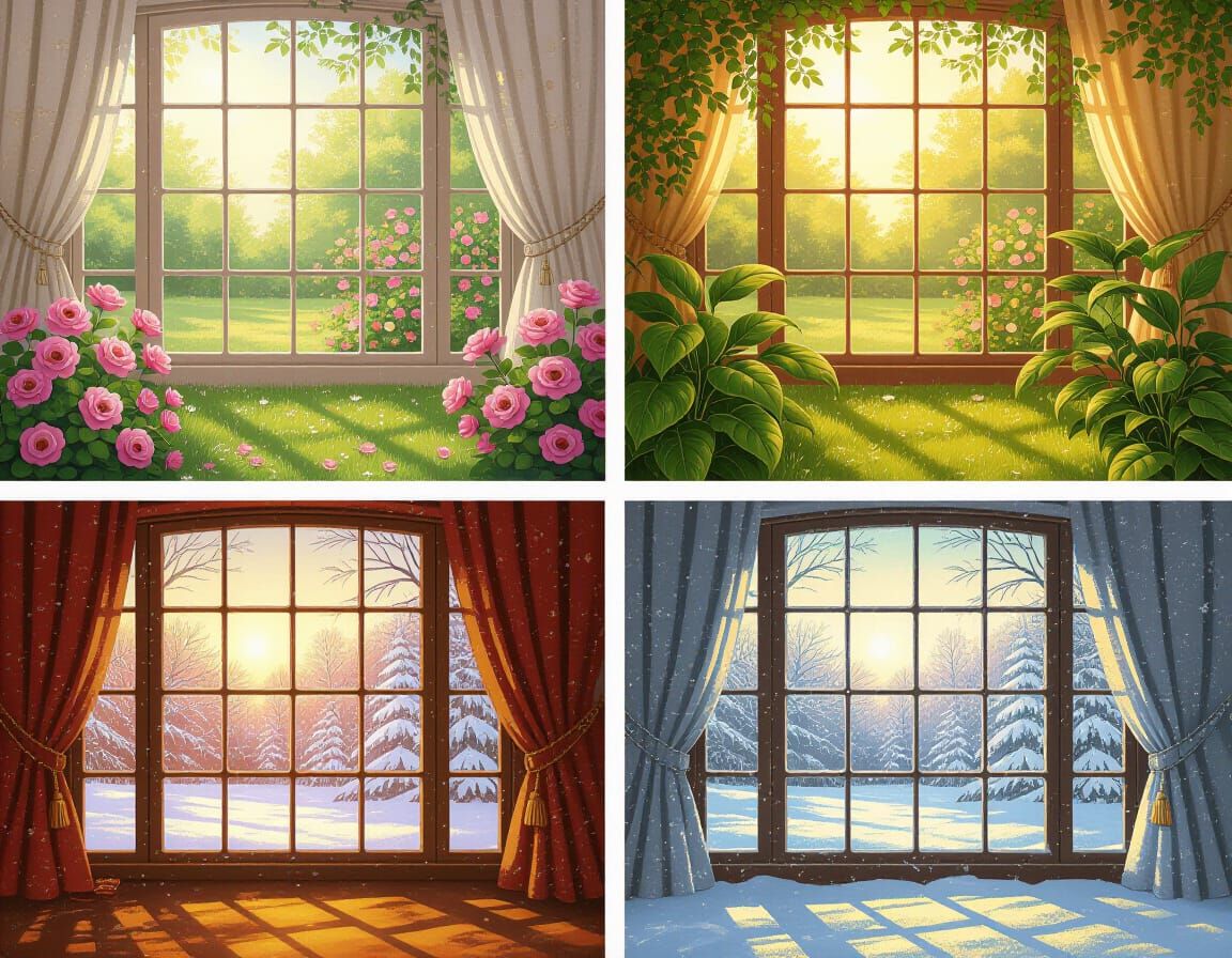 same room, four seasons