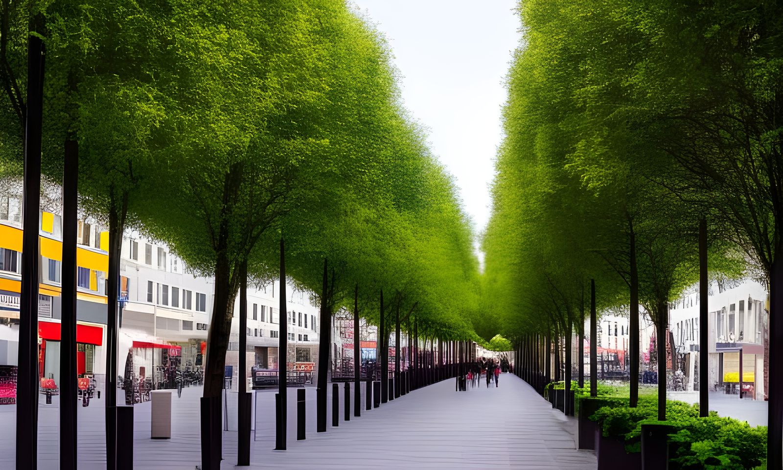 smart futuristic city park and pedestrian 14
