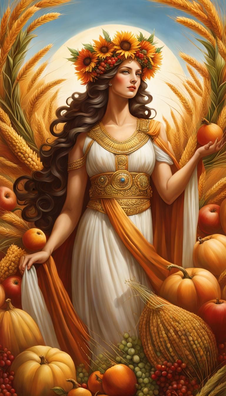 Demeter - Greek Goddess of the Harvest - AI Generated Artwork ...