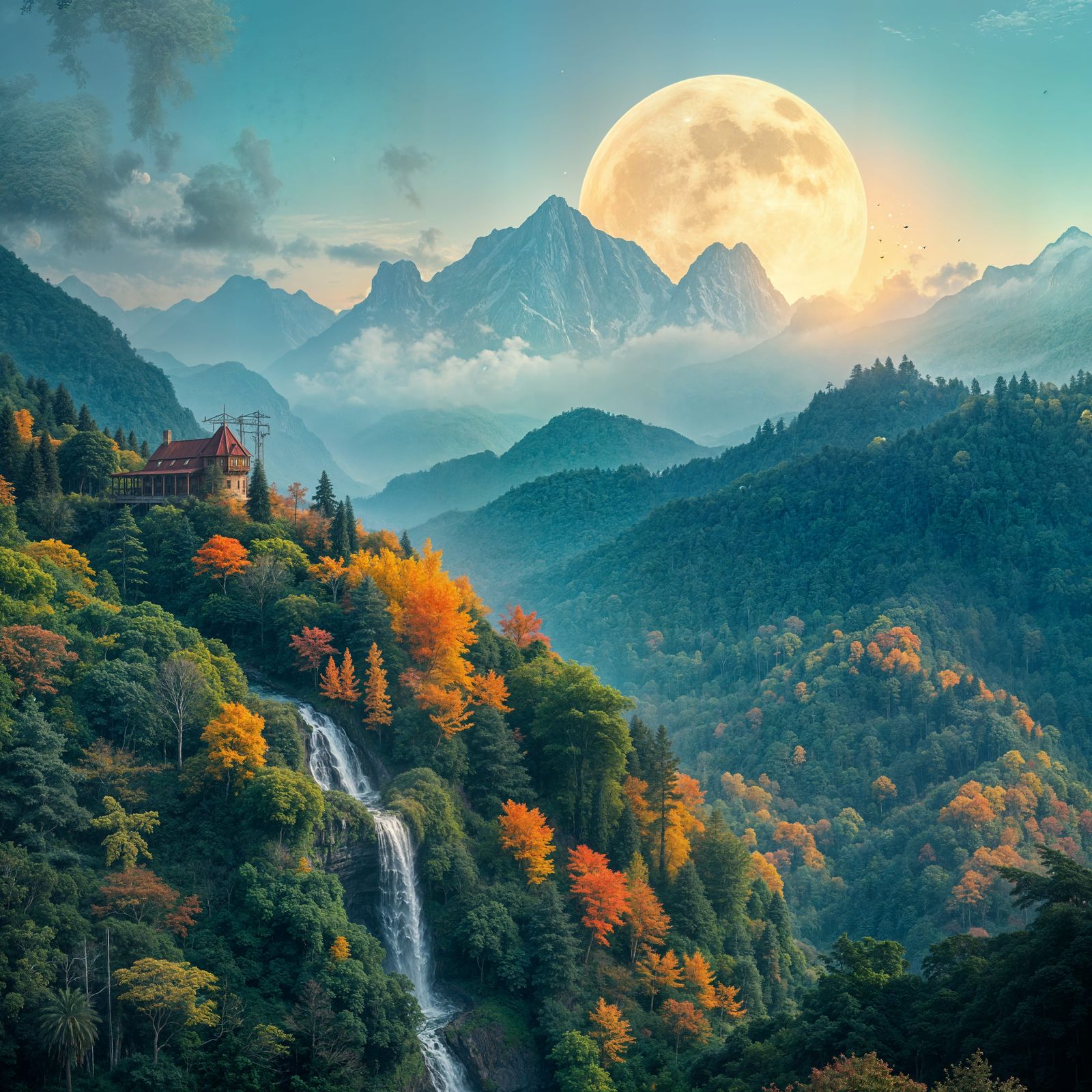 Forest Waterfall.   by @Austin H