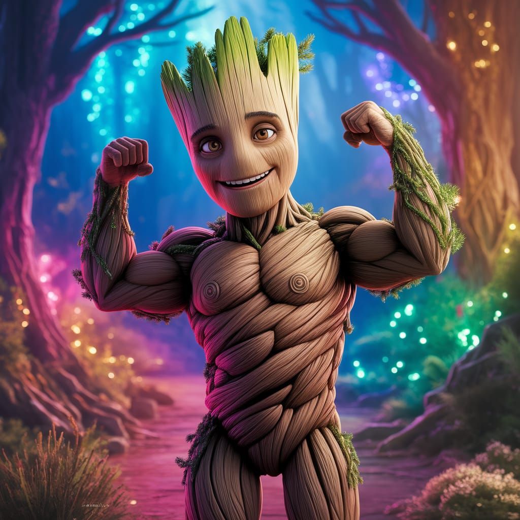 Whimsical Woodland Creature in Vibrant Pixar Style