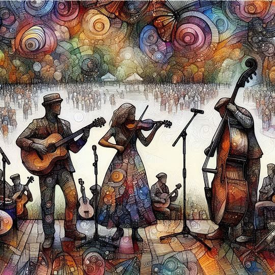 Central Park Sheep Meadow, folk music party