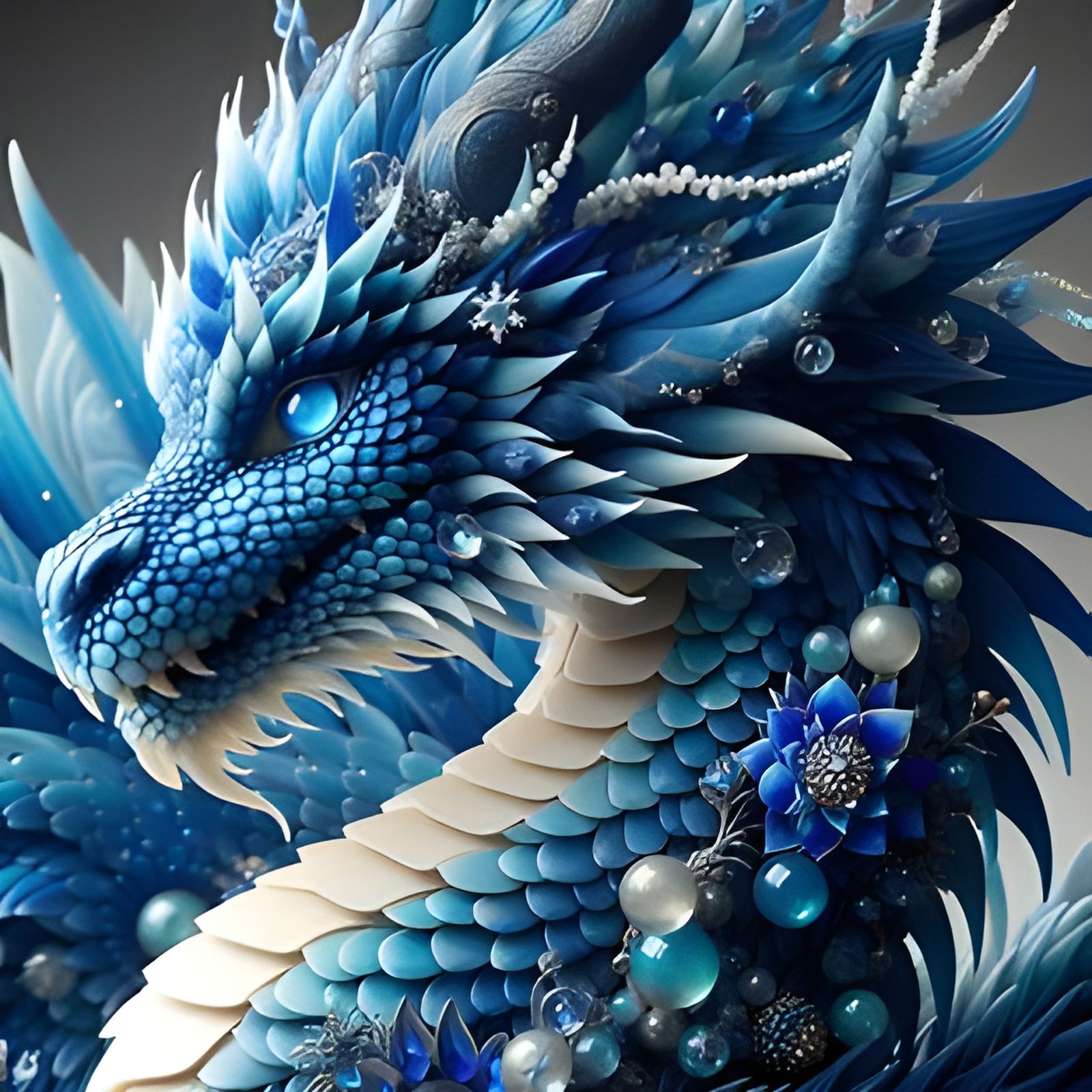 Ocean crystal dragon