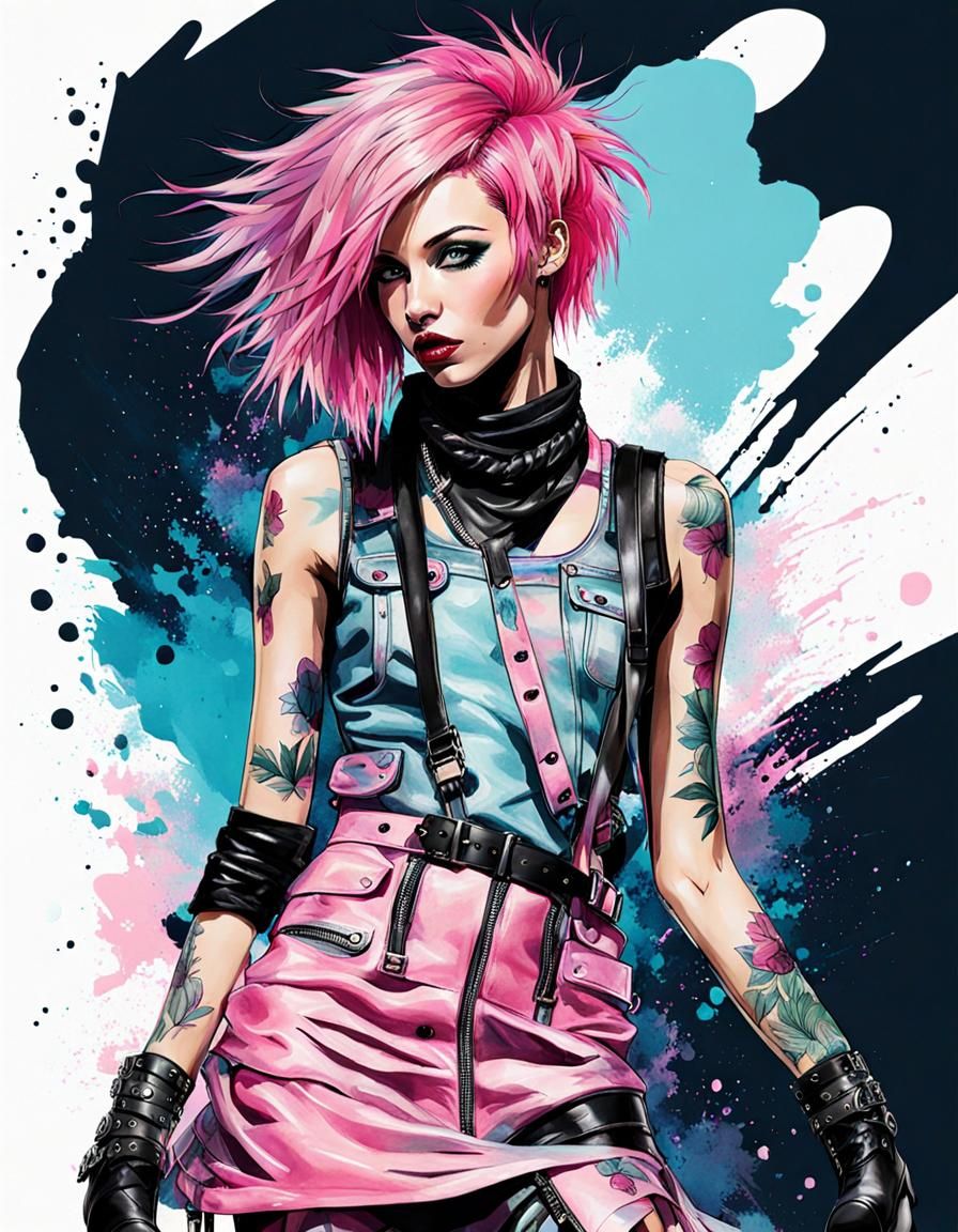 Punk 👩‍🎤 Vibe - AI Generated Artwork - NightCafe Creator