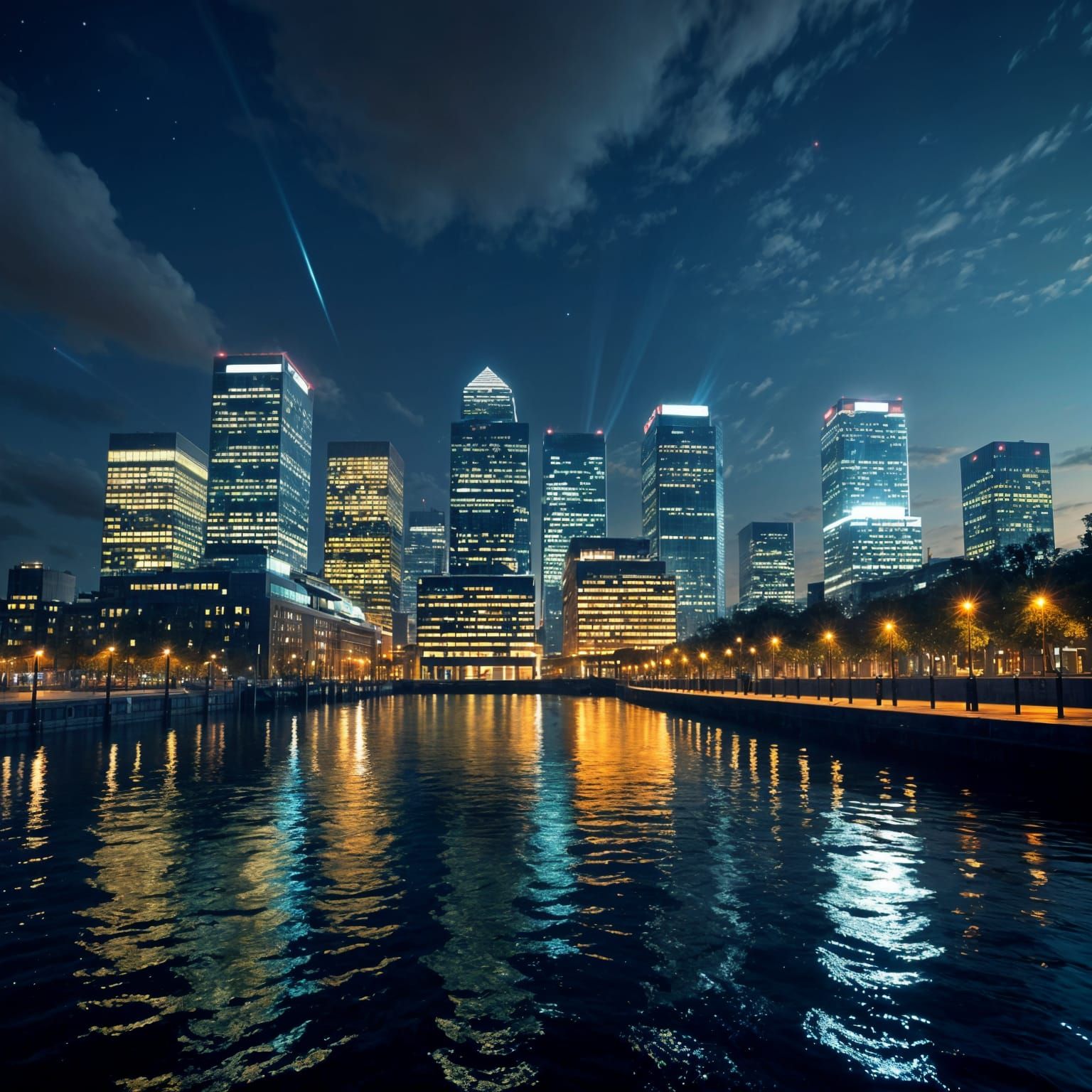 Canary Wharf at Night #2521  by @Cyborgsarj