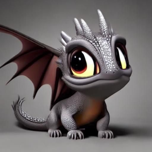 Tiny Dragon (B) - AI Generated Artwork - NightCafe Creator