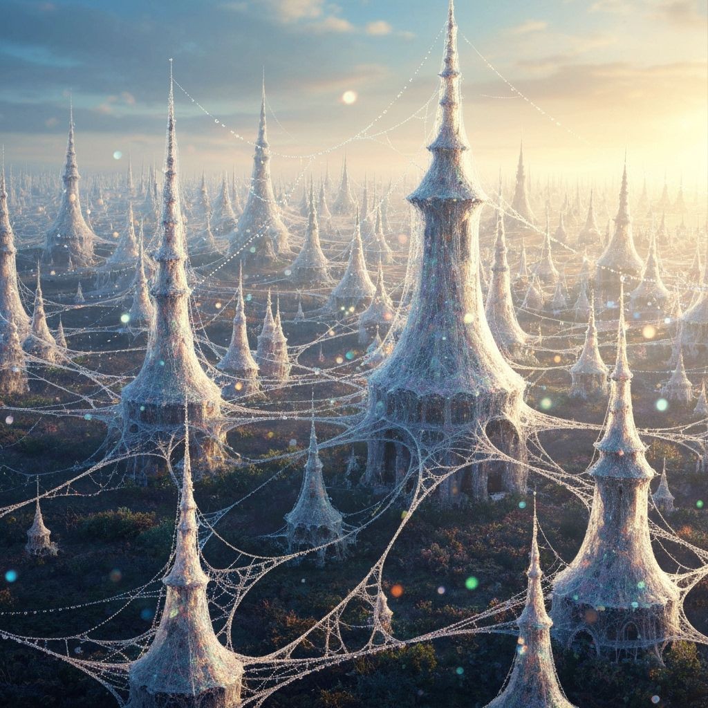 Spiderweb City  by @Stochastic Frogman