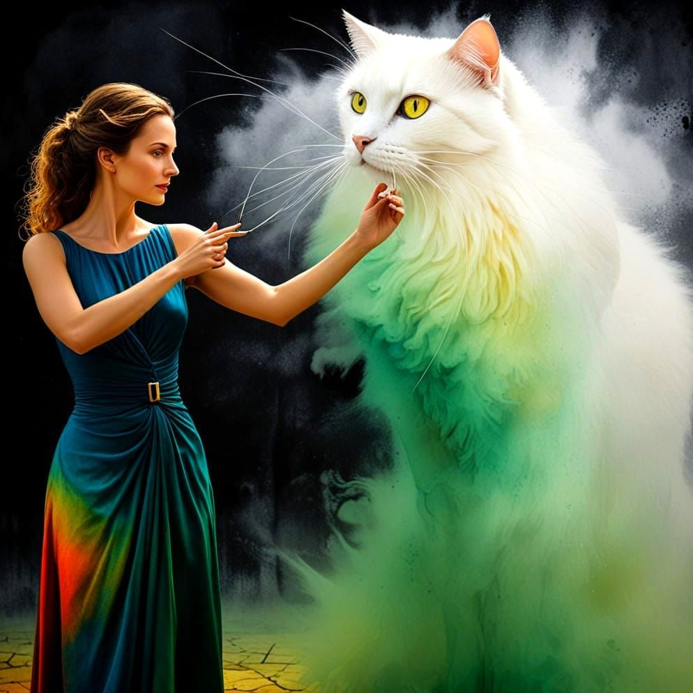 Elegant Lady in a Surreal Dreamscape