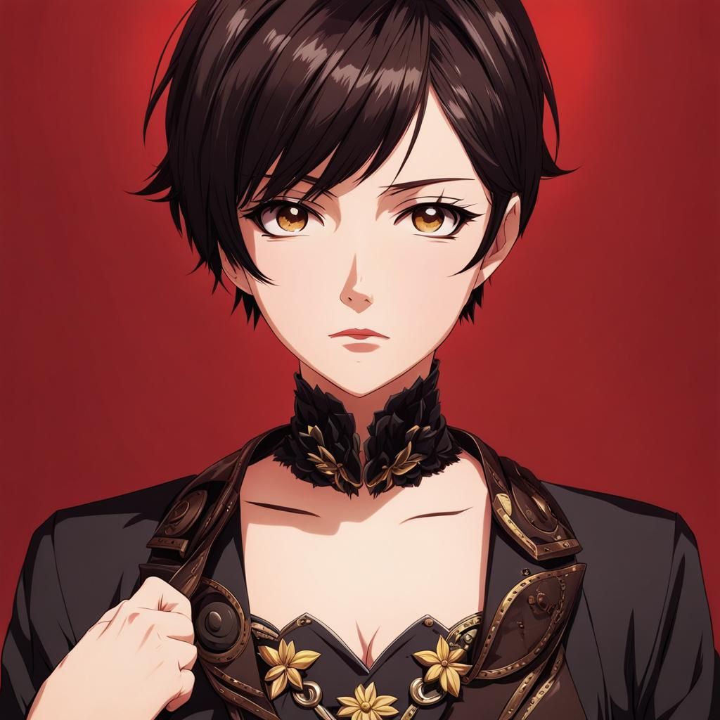 Anime Style Portrait of a Dizzy Woman