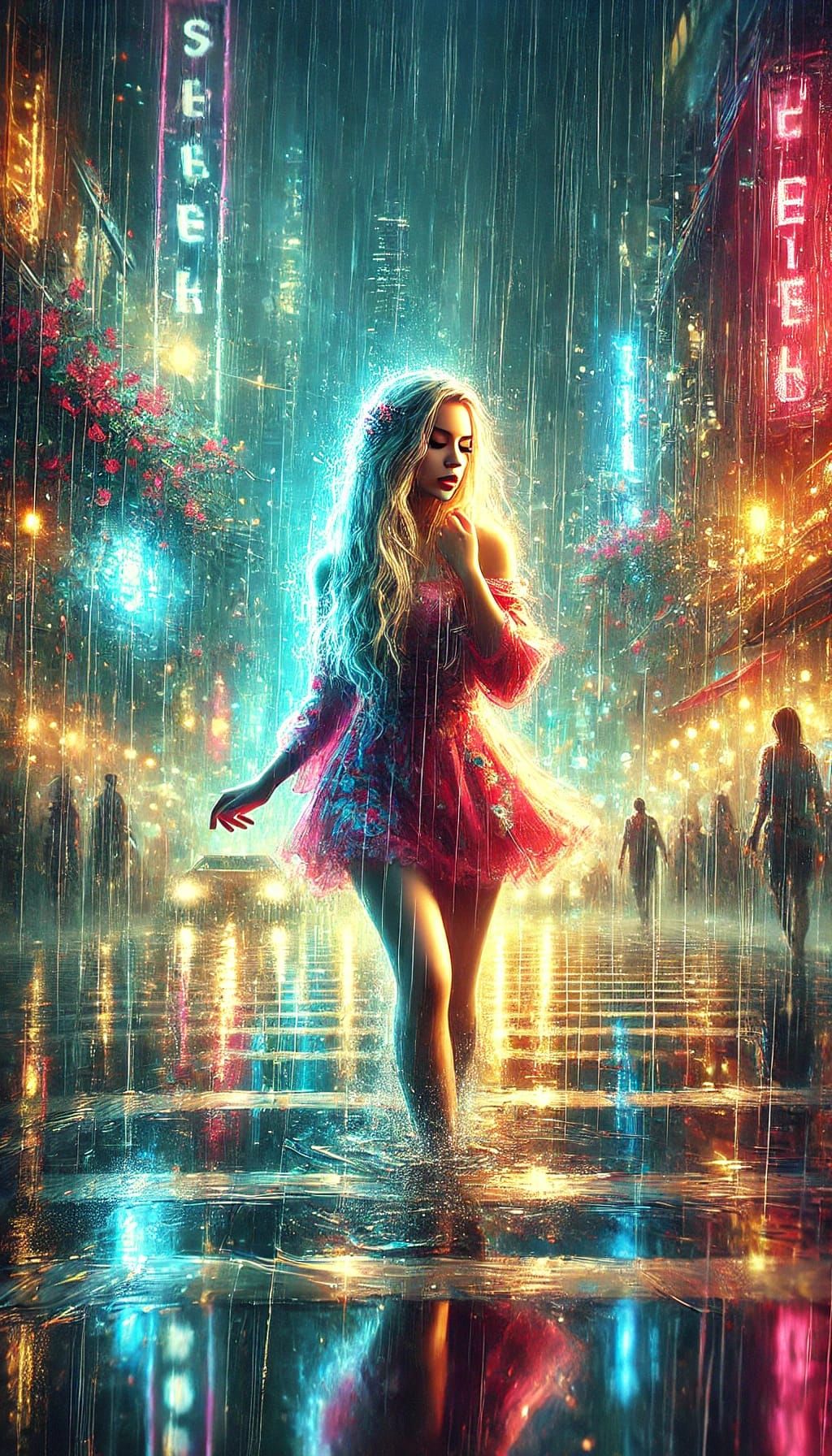 Neon Rainfall Dream