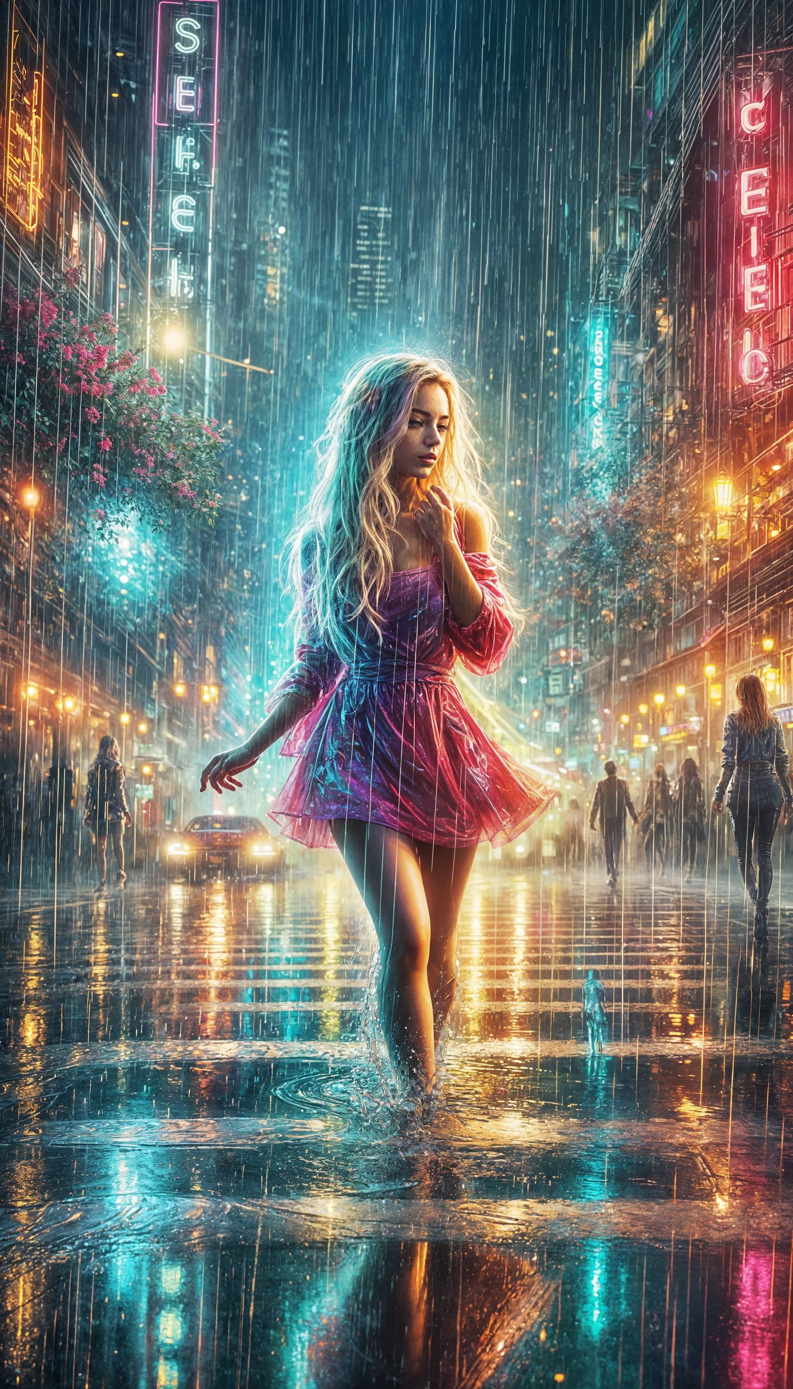 Neon Rainfall Dream