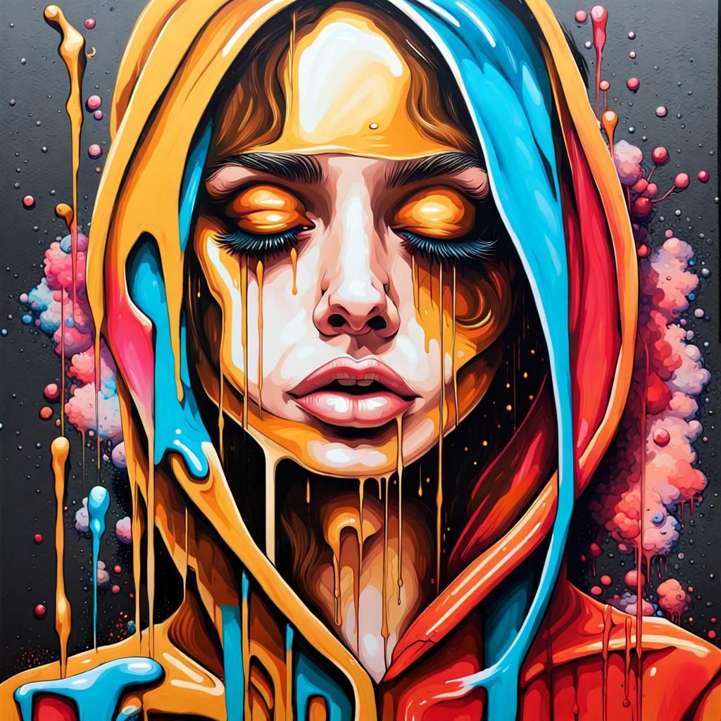 Graffiti Art with Golden Ratio in Splash Style