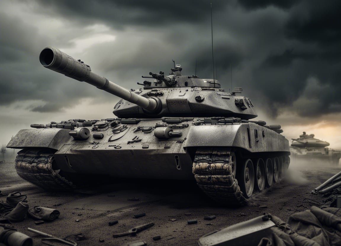 Attrition of Tank Warfare - AI Generated Artwork - NightCafe Creator