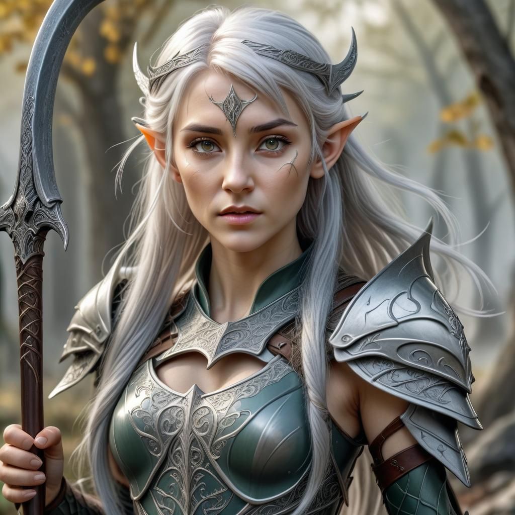 Elvish Warrior with a Scythe - AI Generated Artwork - NightCafe Creator