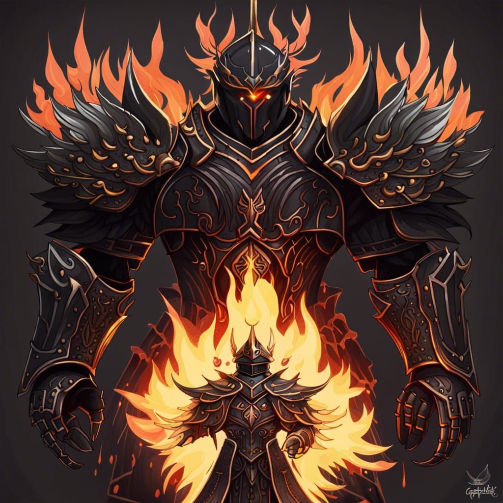 Gythu. The Eternal Flame Knight