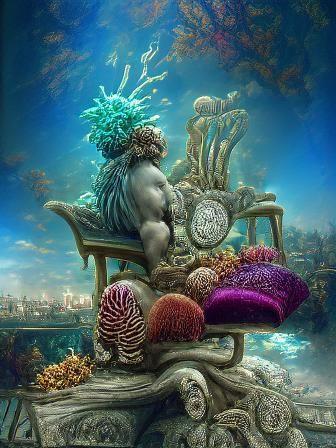 King Neptune on his throne - AI Generated Artwork - NightCafe Creator