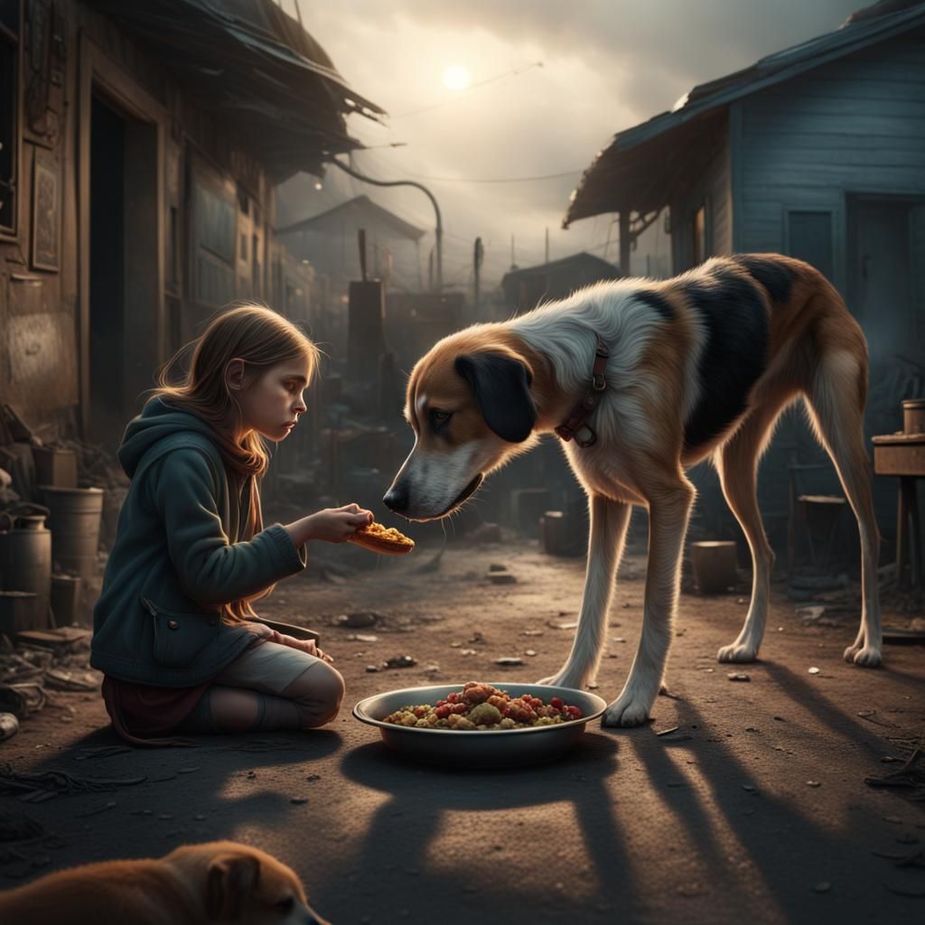 A starving dog  by @Witch