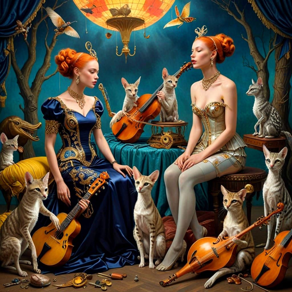 Surreal Ladies in Vibrant Fantastical Settings