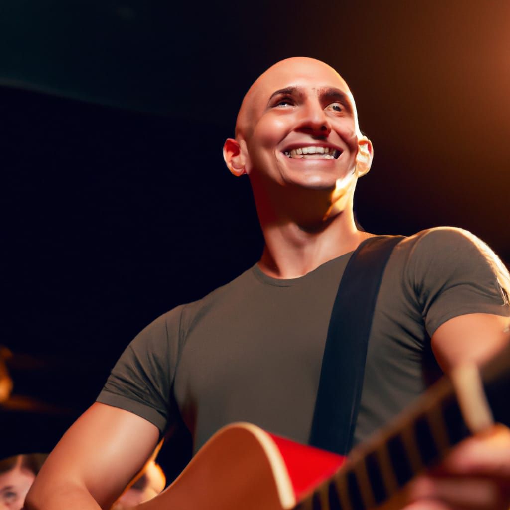 Rock singer with guitar
