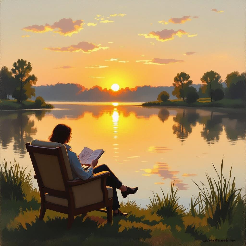 Relaxing by the Lake