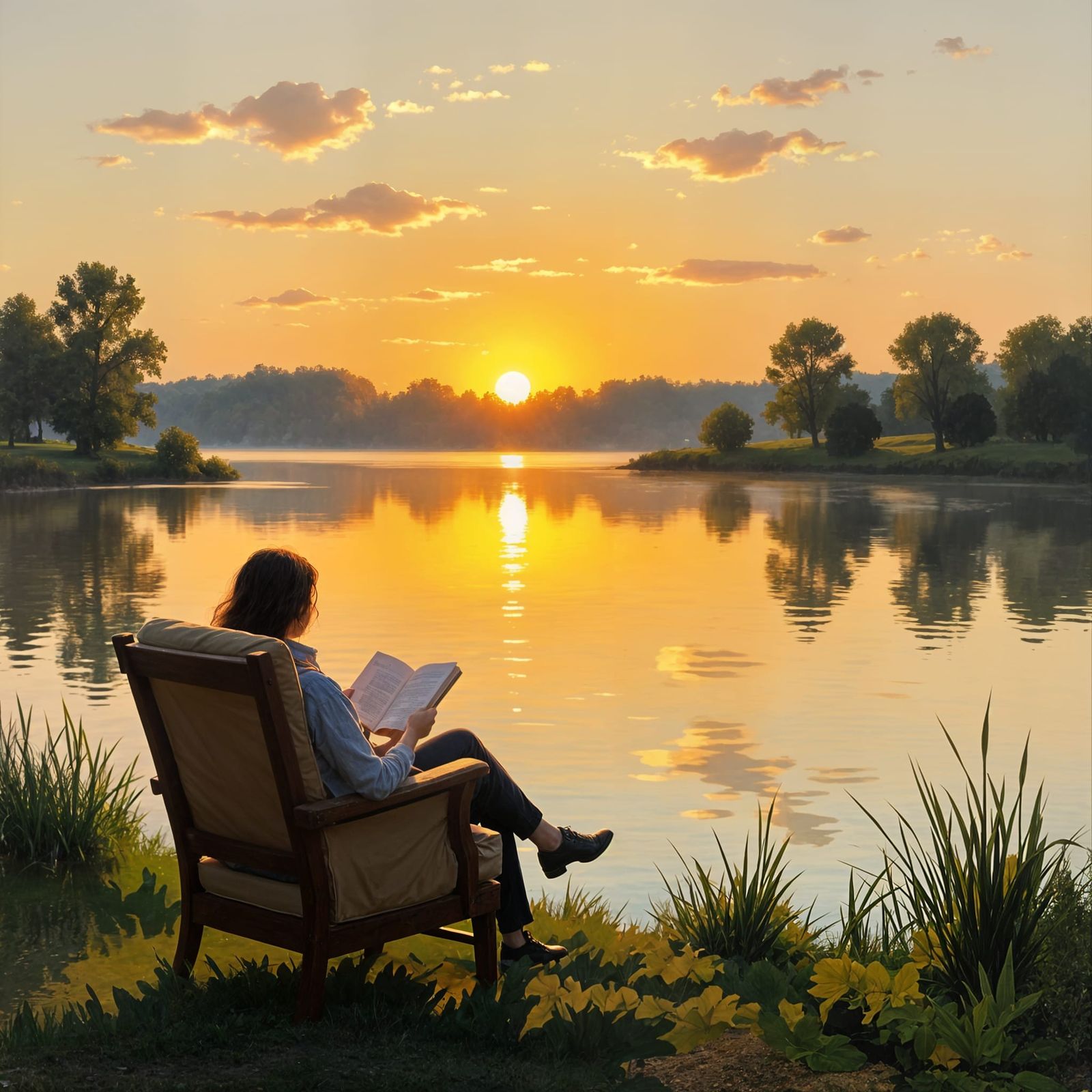 Relaxing by the Lake  by @Ajfanthony