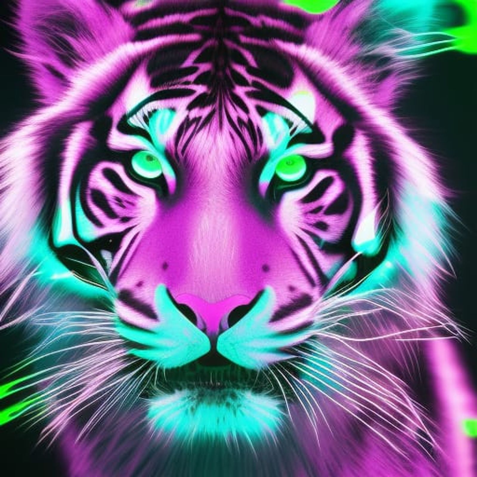 purple neon green tigers