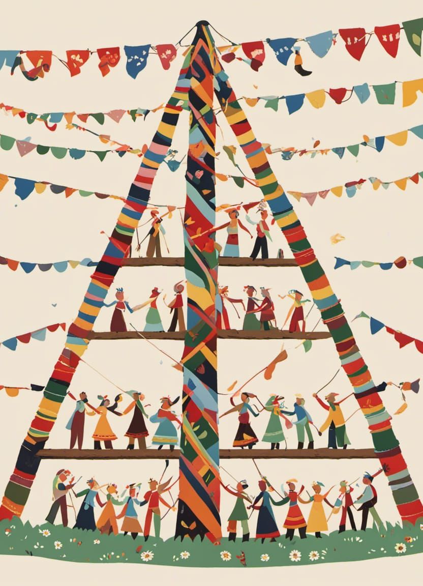 Maypole folk art