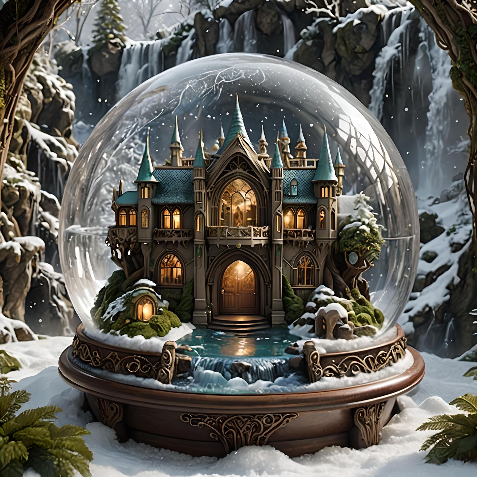 Rivendell Snow globe  by @Ekhidna