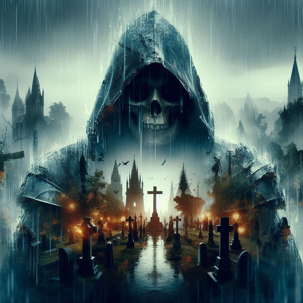 double exposure beautiful fantasy DALL-E 3 portrait landscape..