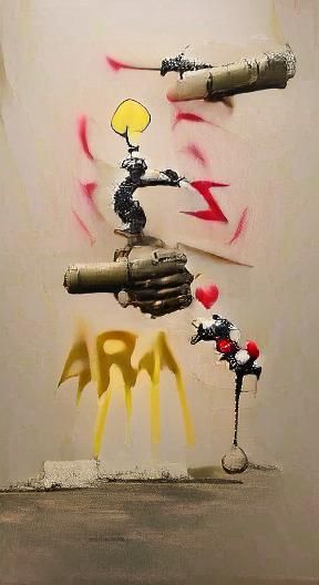 ARMS RACE BANKSY ART
