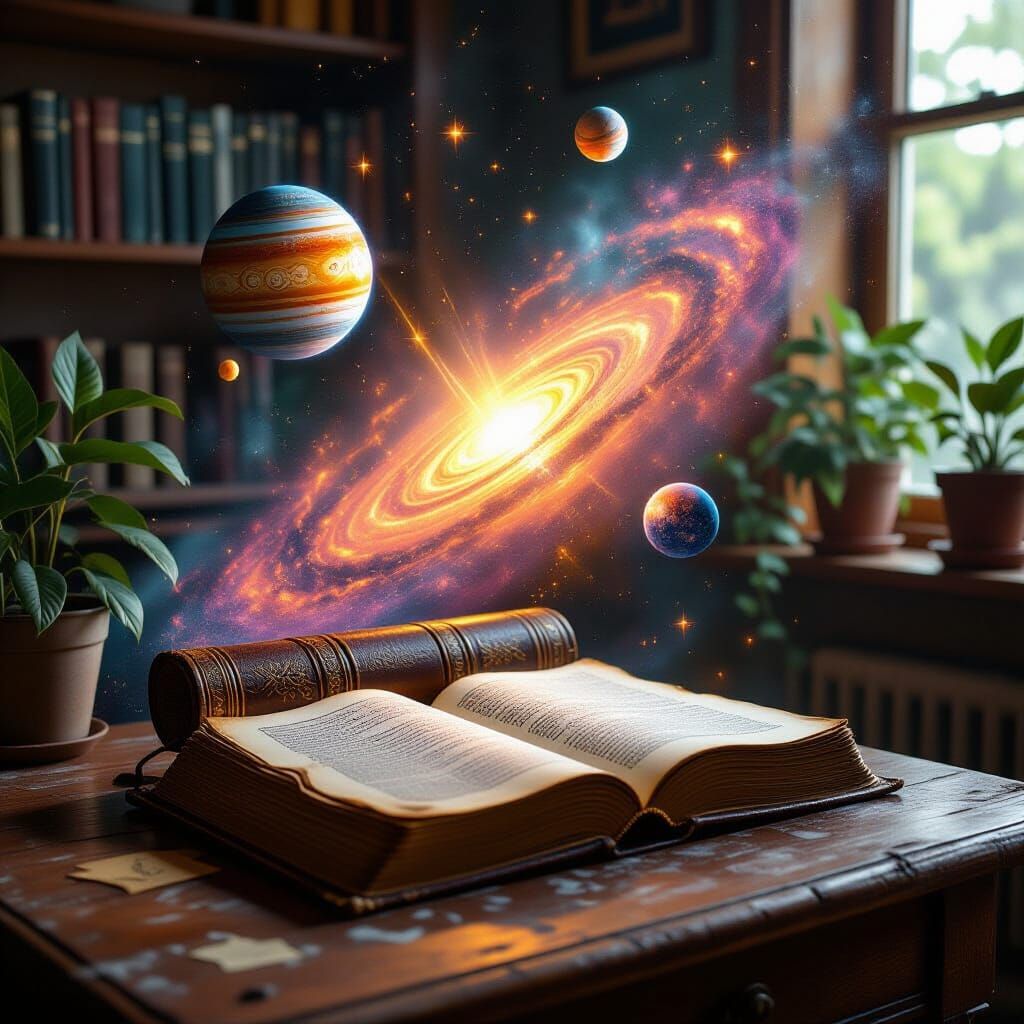 Cosmic Energy Erupts from Ancient Book