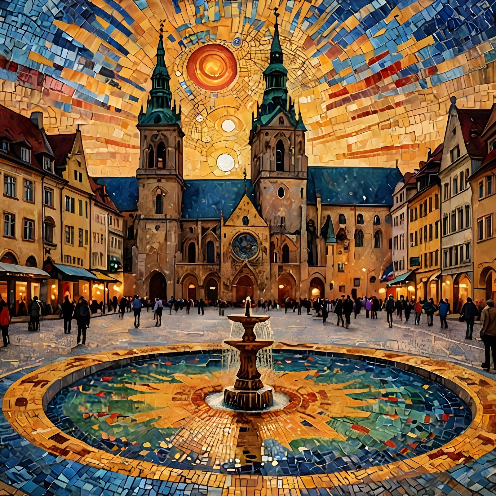 Fountain Plaza  by @randomart