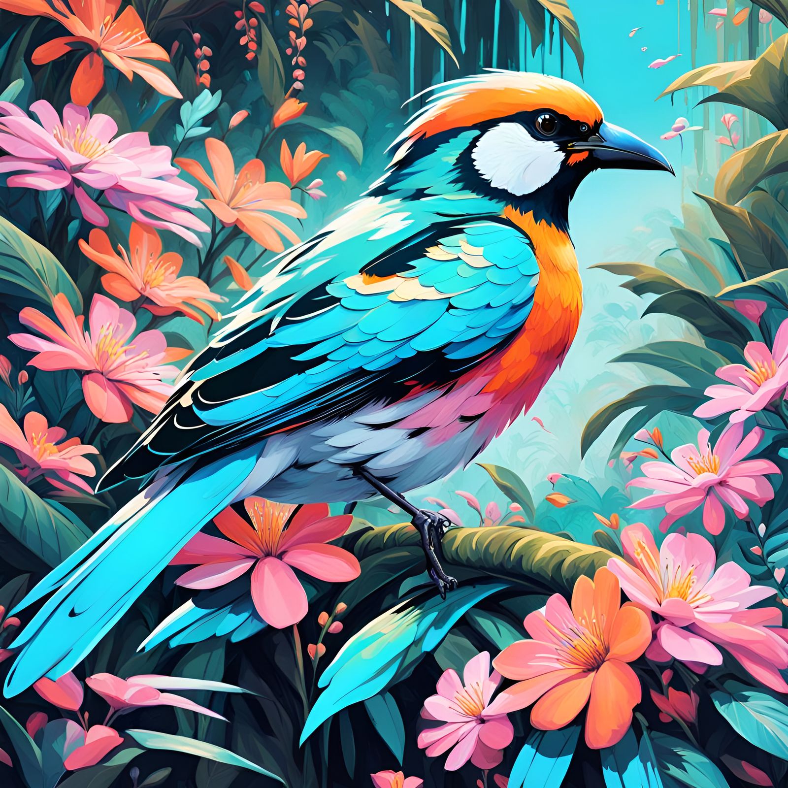 Tropical Bird in a Mysterious Jungle - AI Generated Artwork - NightCafe ...