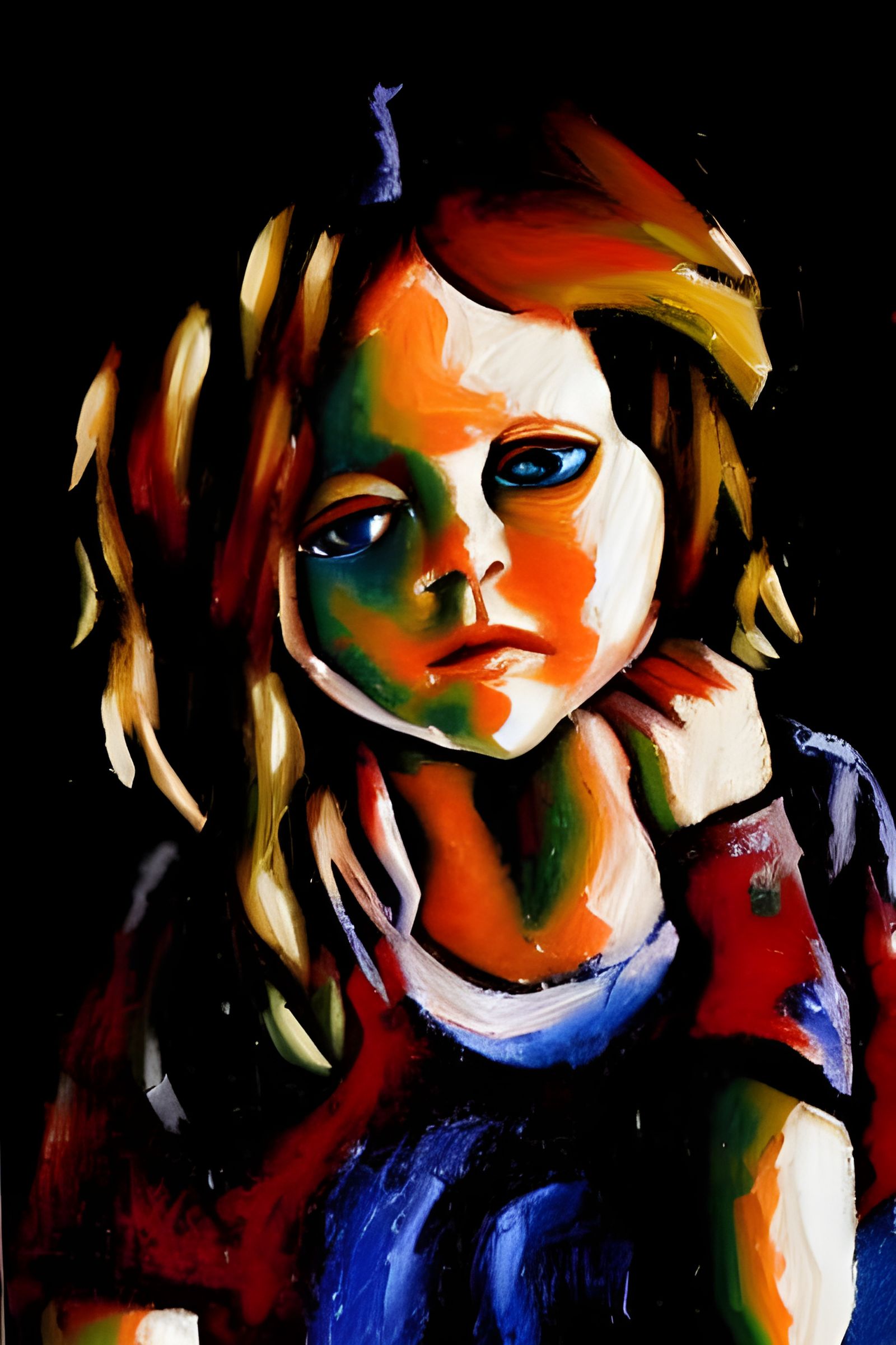 Blue Eyed Girl Crying