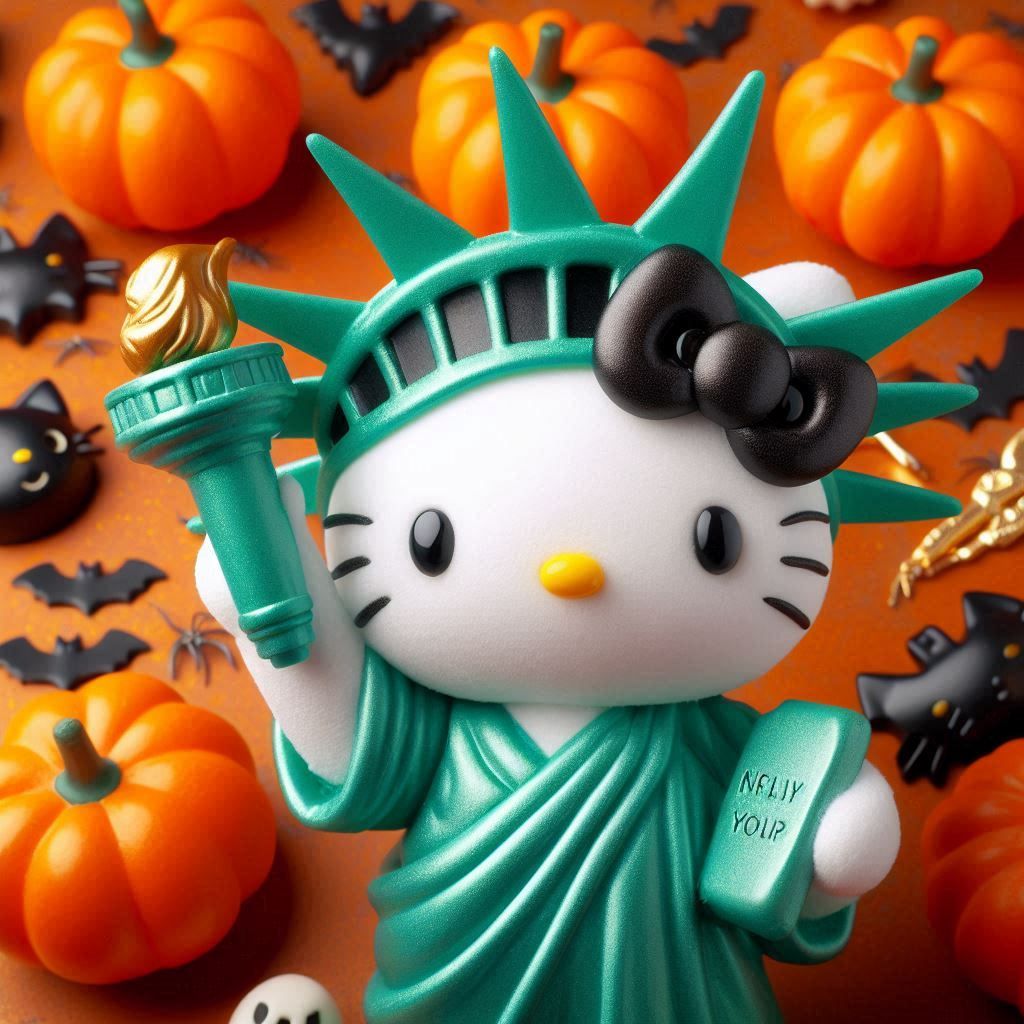 Halloween Hello Kitty Statue of Liberty