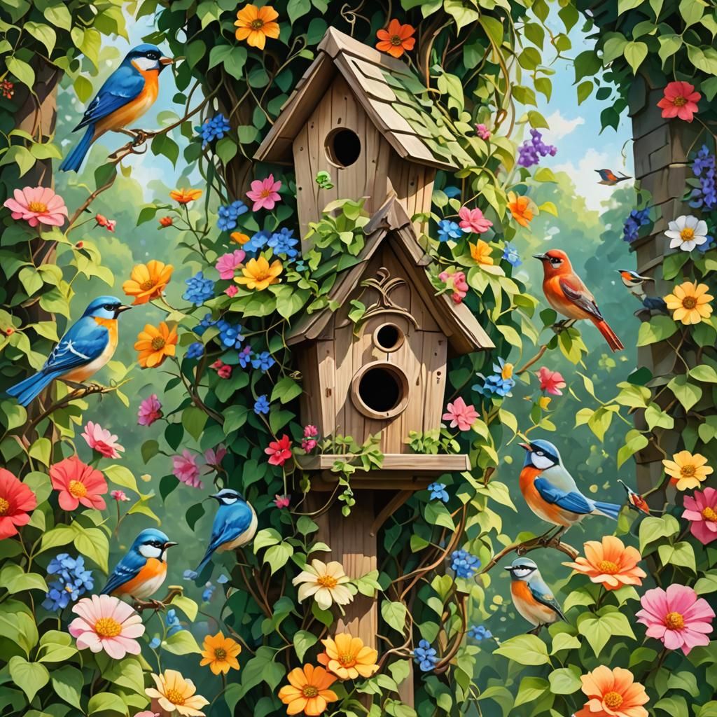 Sunny Garden Birdhouse