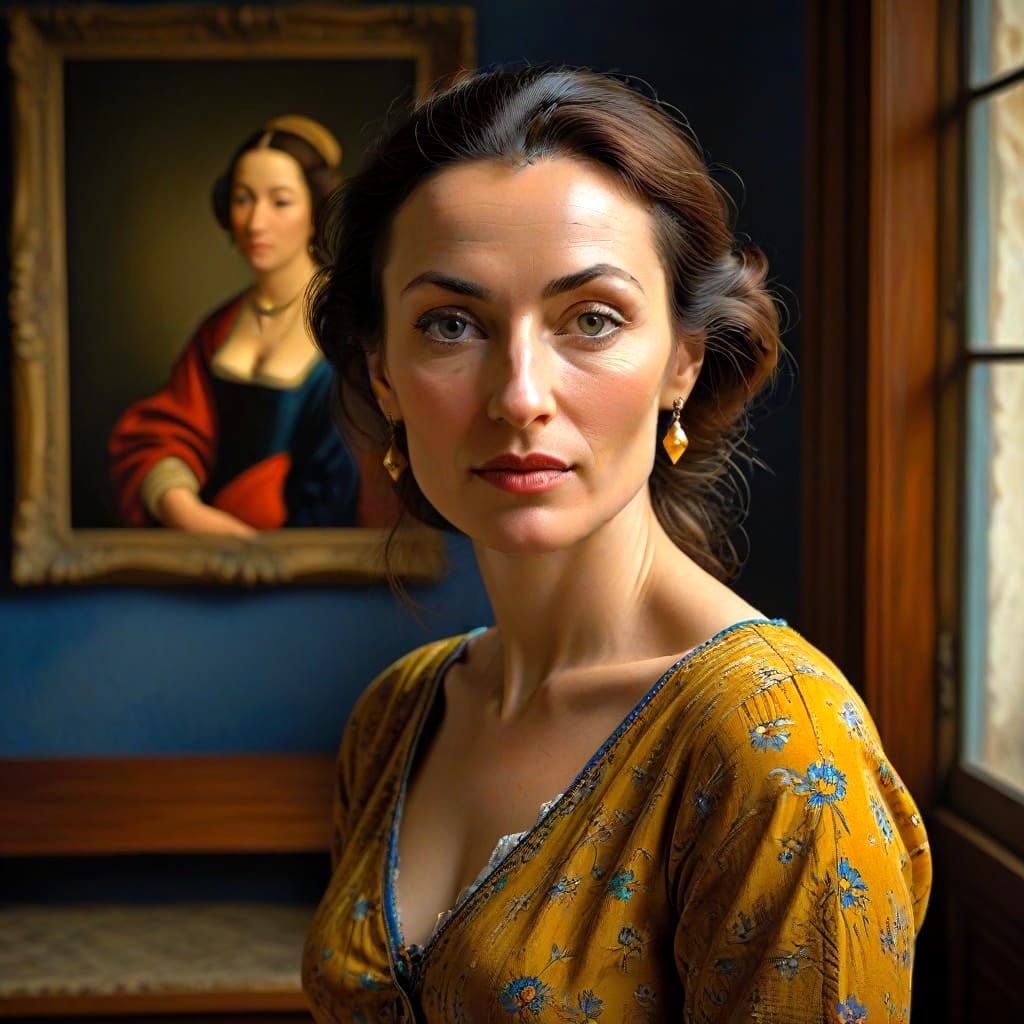 Elegant Lady in Photorealistic Portrait