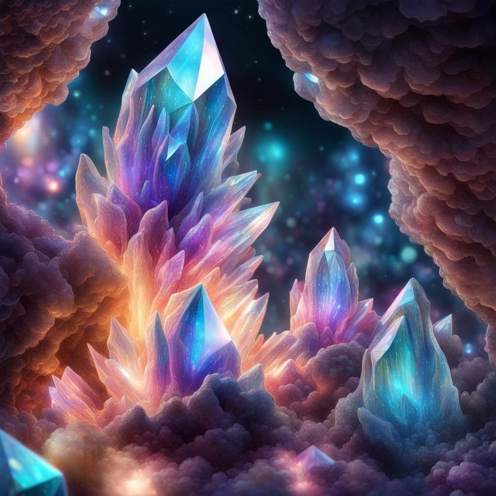 Crystal Cave - AI Generated Artwork - NightCafe Creator