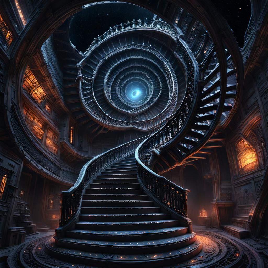 Supermassive Stairwell - AI Generated Artwork - NightCafe Creator