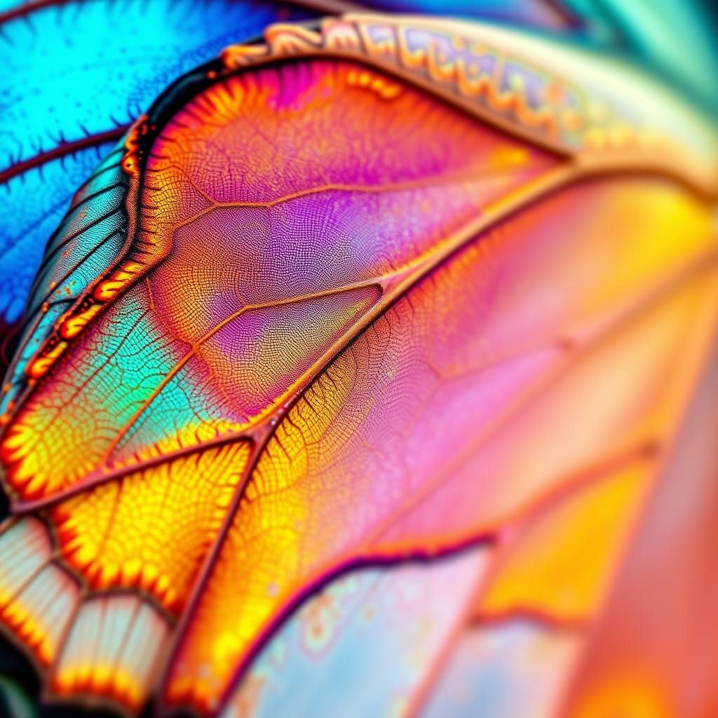 Abstract photo of a colourful butterfly wing.  by @SHADOWCAT