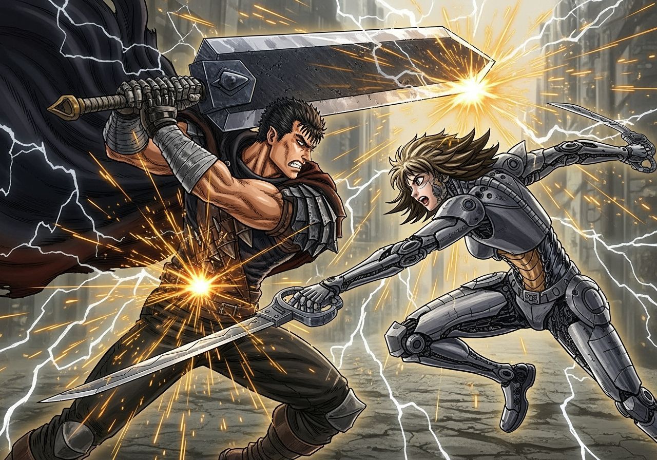 Guts Vs. Alita  by @The Fallback