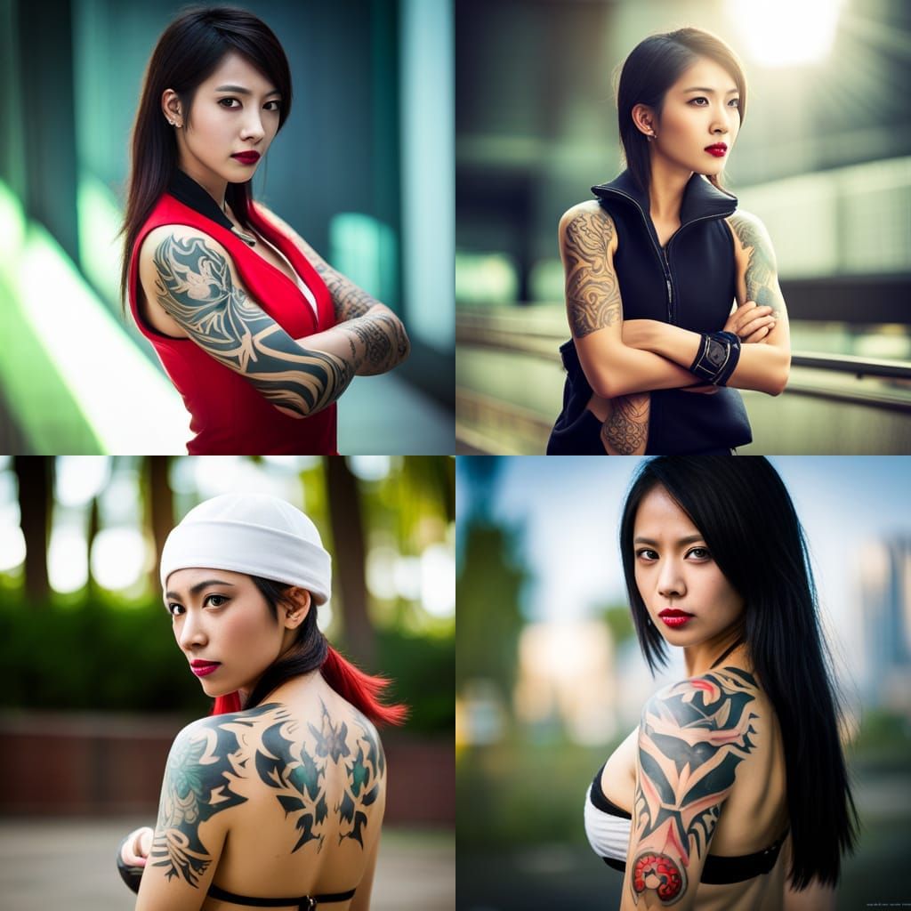 tattoed woman alias akali