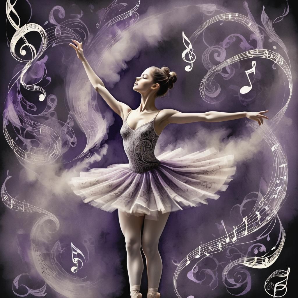 A stunning ballerina created entirely out of delicate musica...