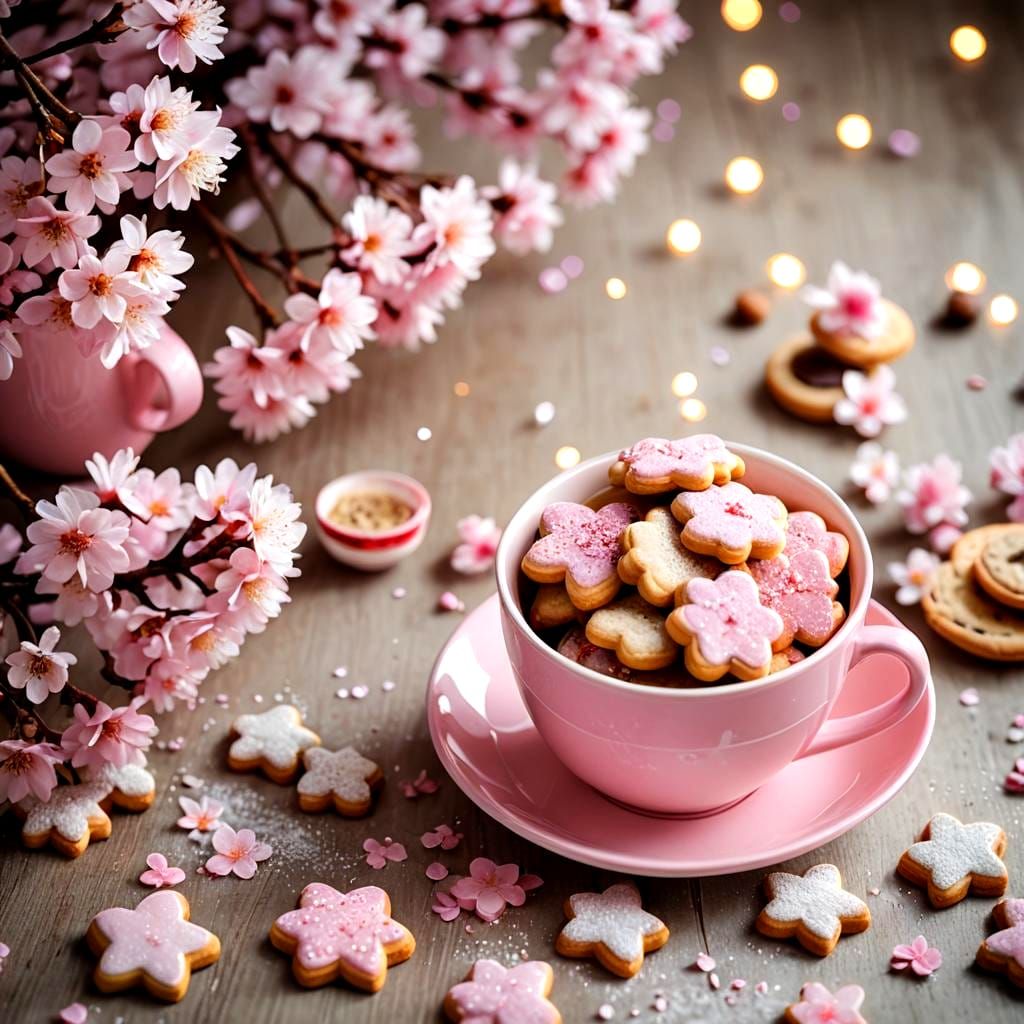 🌸 sweet cherry blossom cookies 🌸