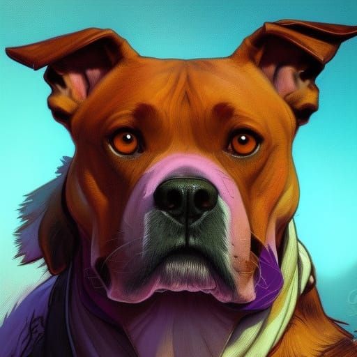 purple dog