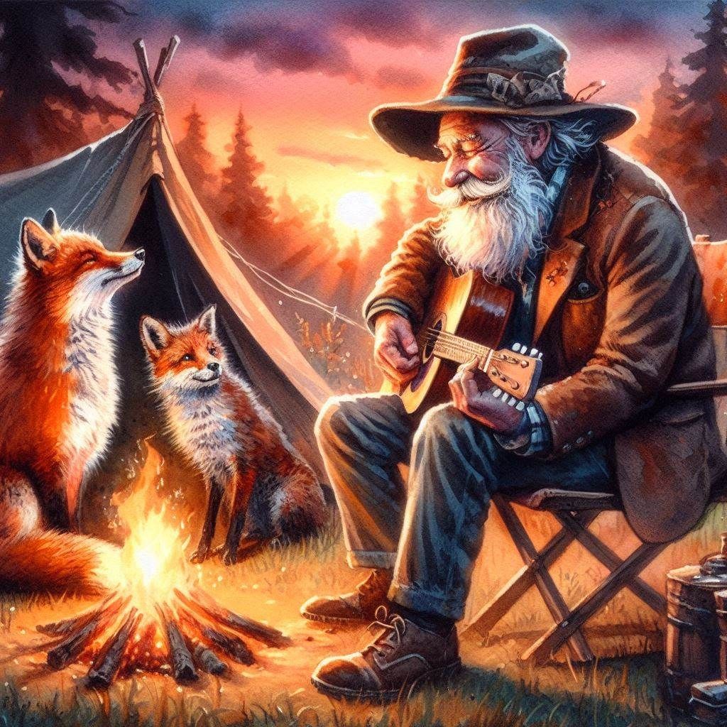 The Old man and his forest friends