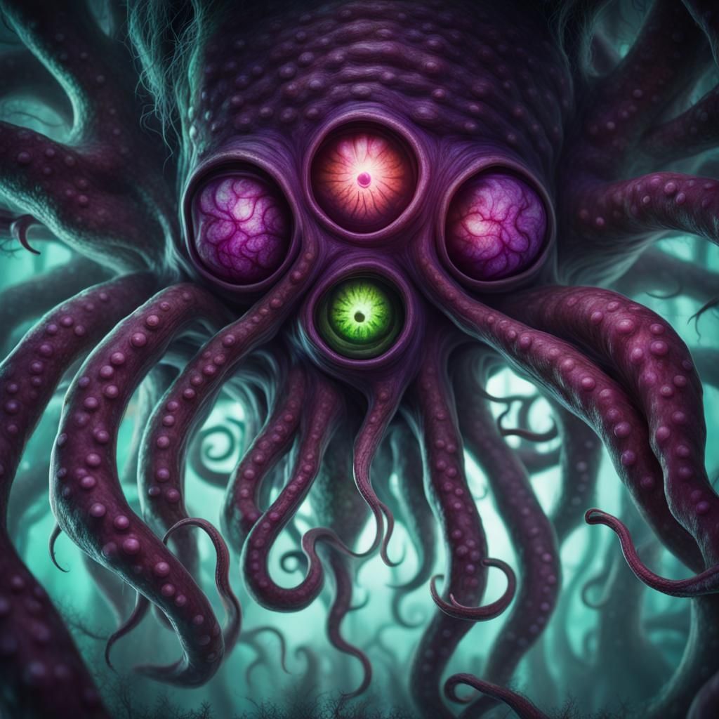 Eldritch, tentacles, mysterious portal, horror, Cosmic Horrorcore ...