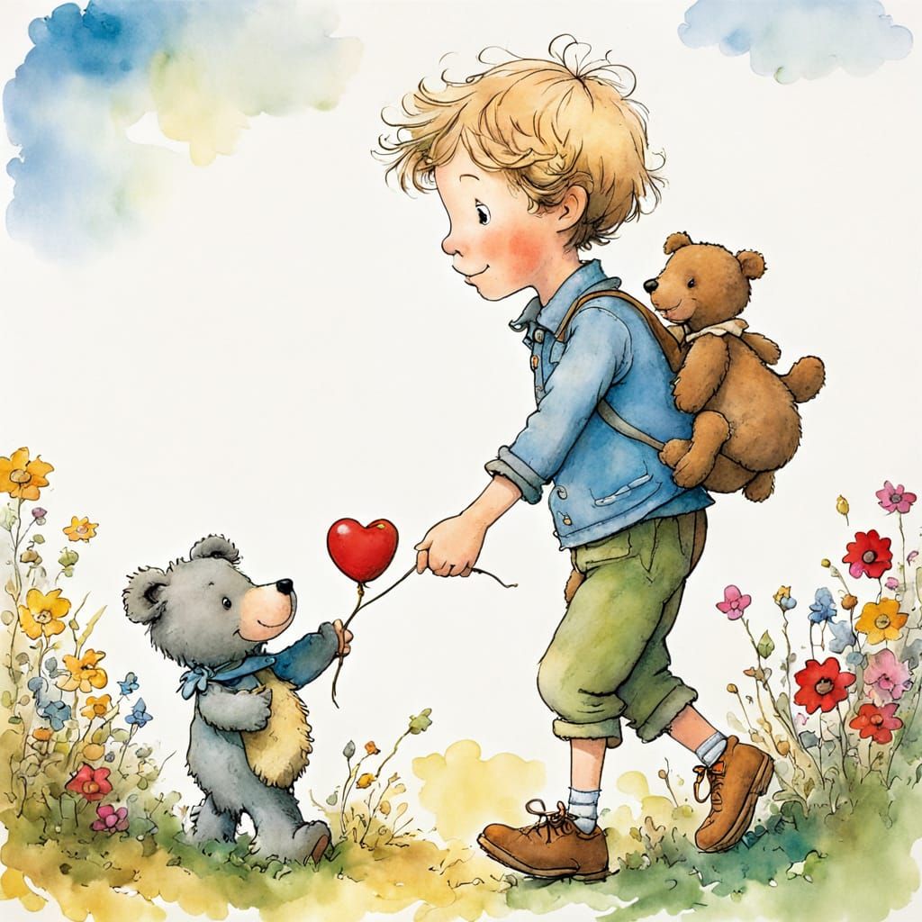 Bears and Balloons  by @Hesione